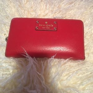 Red leather Kate Spade wallet